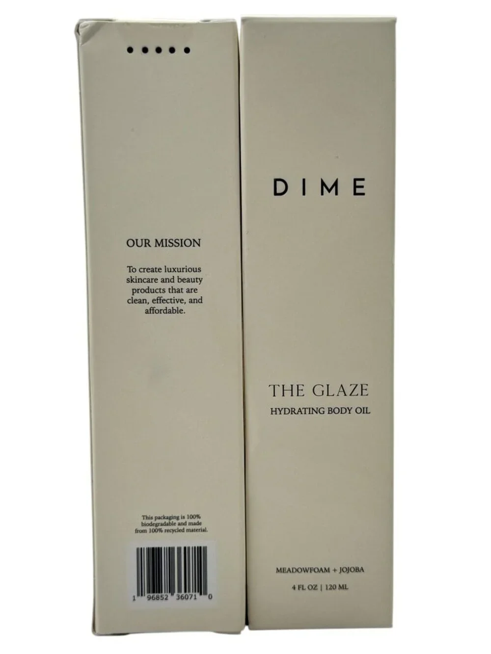 2 Pack Dime Beauty The Glaze Hydrating Body Oil 4 oz Fast-Absorbing Non-Greasy